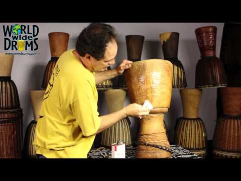 how to reskin a djembe drum
