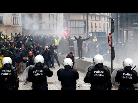 Belgien: Ausschreitungen rechter Demonstranten in Brssel - 69 Menschen festgenommen