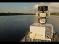 The Street View trike mounted onto a motorboat on the Amazon river