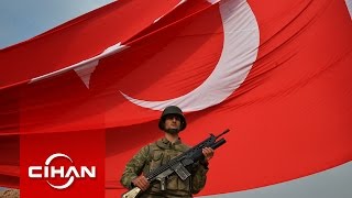 Kobani sınırına dev Türk bayrağı dikildi