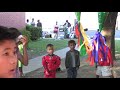 25 or so Burmese refugee children see a pinata for the first time. They got it pretty quickly ;-).