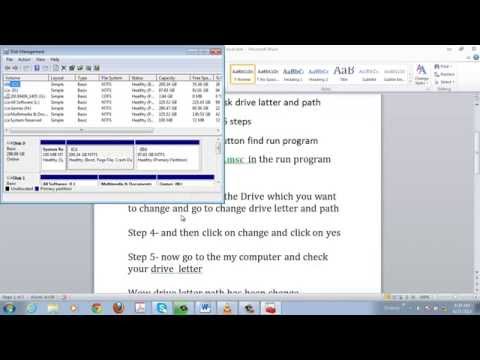 how to change drive letter