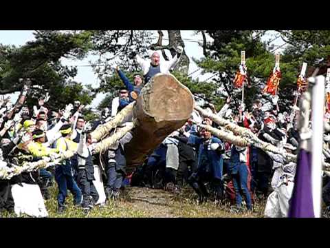 8net mov.921 御柱祭 2010 @下社 春宮一 木落し