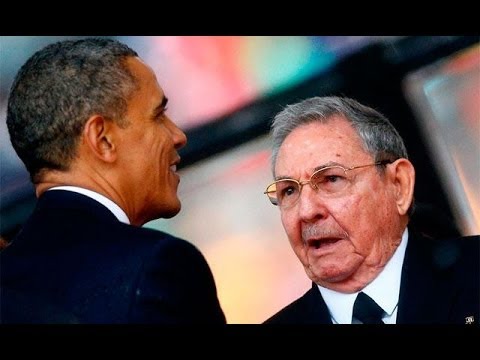 Obama Shakes Hand Of Raul Castro%2C Heads Explode