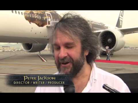 livery - Air New Zealand 777-300 Hobbit Livery of Smaug lands at LAX #AirNZHobbit on Monday 2 December ahead of The Hobbit Premier. With Christopher Luxon, CEO of Air...