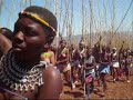 every september, 15 000 zulu virgins parade for the zulu king in rural zululand, south africa. this festival is called umkhosi womhlanga, the royal reed dance festival. this video montage depicts the maidens lining in a 2km-long procession to receive their reeds and marching up to the enyokeni palace. it also shows the zulu princesses leading the procession, an isimbongi (praise singer) hailing the zulu king, the zulu king welcoming his special guest a tribal king of namibia, the maidens ...