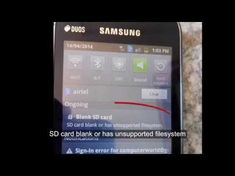how to get rid of damaged sd card notification