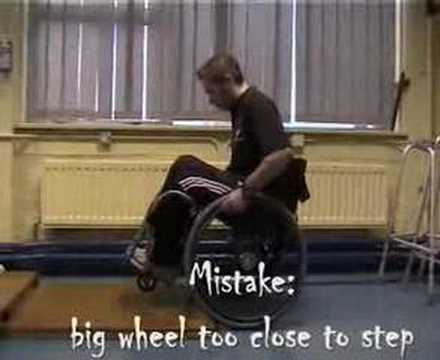 Wheelchair up a step