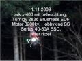 ark x-400 und turnigy2836-3200, 11ritzel