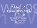 Allegro From BWV 998 Johann Sebastian Bach