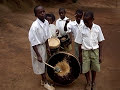 Elementary school children singing Tanzanian National Song