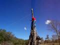chopping the tip of the center pole