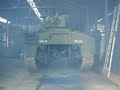 Sherman tank M4 105mm engine starting
