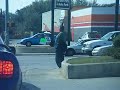 Funny one armed street dancer