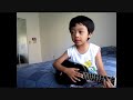 This is a song request by Tita Juls :) Imagine how it took us so long to convince Lance to play this???..actually he's the one who said he's going to play it but not using the frustrating intro that he can't master but using a different style daw that he saw from one of Jason Mraz' live videos here in utube :) Admits that the words needs more practice *smile* but hope you'll like it :) vid taken: may 6, 2010 Lance is 4 yrs and 4 mosNOTE: This song is not owned by Lance and no copyright infringement intended. This video is posted solely for entertainment and personal use only. No earnings are gained on this video. Thank you for watching... :)