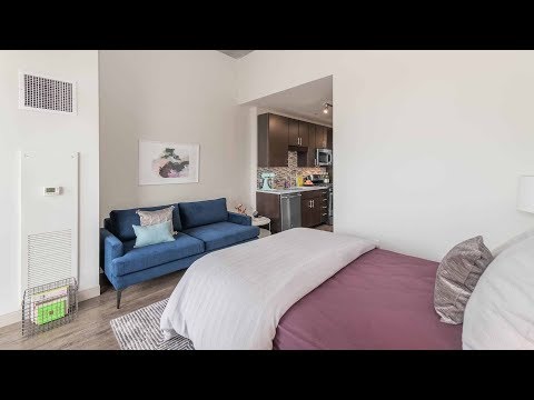 A model studio apartment at the boutique Gateway West Loop A model studio apartment at the boutique Gateway West Loop
