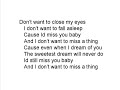 Aerosmith- I Don't Wanna Miss a Thing Lyrics