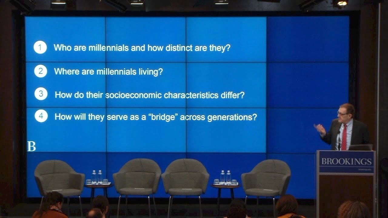 Bill Frey emphasizes the importance of millennials in closing generational gaps.
