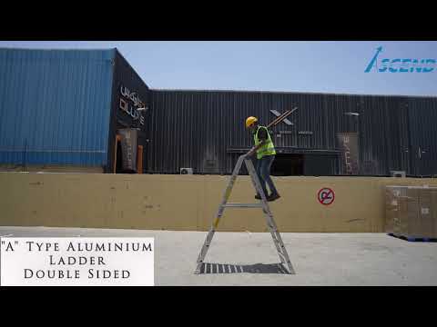 A Type Aluminium Ladder Double Sided