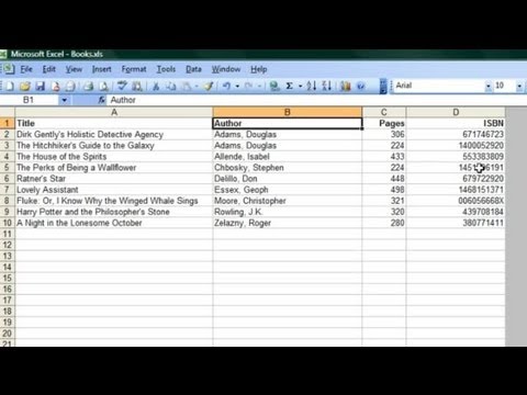 How to Use Microsoft Excel to Catalogue Books : Microsoft Office Software