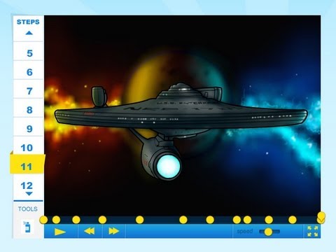 how to draw uss enterprise d