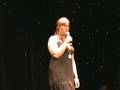 Heather singing on the Holland America Westerdam cruise ship