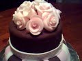 Chocolate Fondant cake with roses- my fourth fondant cake Chocolate Fondant cake with roses- my fourth fondant cake