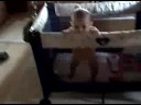 Sam in crib