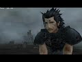 A lot of you probably have seen the Crisis Core ending. But have you seen the events leading up to it? Well here it is.Note: RPGNetwork on Youtube stole my video and posted it as his own without giving me credit. That is certainly uncalled for.Testing out this annotation thing. Don't know whether I like it or not, but I'm keeping it there.Synopsis:As the battle wages on, the memories Zack had with everyone flashes before his eyes. He remembers all the memories he's created with Sephiroth, Tseng, and Cissnei, the talks they've had, the places they've been, the action they've seen. But soon, as the fight wears him down and his injuries increase, they fade from his mind. Struggling to survive, he remembers Angeal, and everything he's taught him, about life, about pride, about dreams. Growing tired and weary, Cloud enters his mind. He has to protect Cloud, the person who looked up to him, the person who admired him, the person who believed in him, like he did Angeal. He has to protect Cloud. The battle is slowly taking its toll. Zack, breathing heavily and severely injured, is unable to concentrate. Staggering, unable to move, barely able to lift his sword anymore, he fights on. His mind focused on only one thing, Aerith.However, his injuries are too great, and he doesn't have the strength to defeat the entire military. He collapses as the military barrages him with bullets. As he lays there, dying, all he can think of is his love, Aerith. Images of his love fill his head, and he remembers every word that she's given him. His final memory...is her saying...