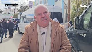 وقفة لطلبة المدارس في مخيم قلنديا احتجاجاً على قرار الاحتلال بحظر عمل وكالة