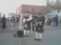 At Dickins on the Strand, James' irish/scottish band played and he wore his kilt!!! He's the one playing the drum...