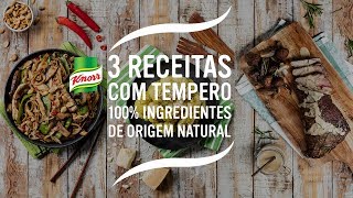 Tempere a carne de peru com o Tempero Knorr 100% Ingredientes de Origem Natural de Galinha. Misture bem.