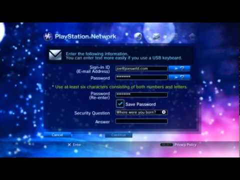 how to setup a master account on ps vita