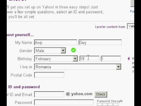 how to create yahoo id india