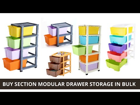 Watch Video Buy Section Modular Drawer Storage Wholesale in Bulk | Vyom overseas