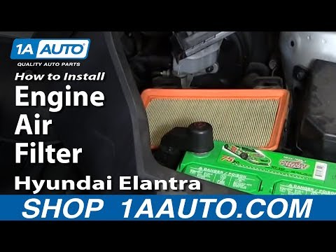 How To Install Replace Engine Air Filter Hyundai Elantra 2001-06