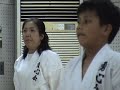 Kids practice karate kata Kids practice karate kata
