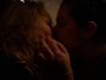 Sexy girls kissing in new year's party