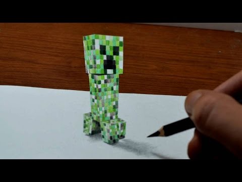 how to draw creeper