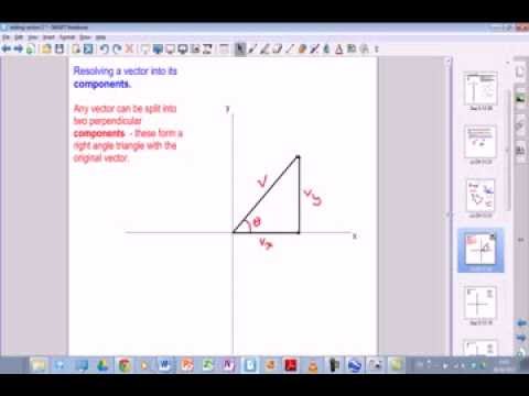 how to convert vectors to x and y components