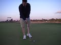 Chris putts and swings