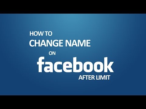 how to change name i facebook