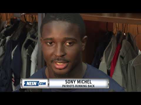Video: Sony Michel Patriots vs. Chiefs Week 6 Wednesday Locker Room