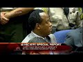 www.VideoNews4U.com Los Angeles (CNN) -- Dr. Conrad Murray was found guilty Monday of involuntary manslaughter in the death of Michael Jackson. A stone-faced Murray appeared to show no emotion as the verdict was read by court clerk Sammi Benson, but someone in the gallery let out a loud, but short scream. Sentencing was set for November 29, with Murray facing up to four years in prison on the conviction. Los Angeles County Superior Court Judge Michael Pastor ordered Murray to be held without bail until that date, and Murray was led from the courtroom in handcuffs. 