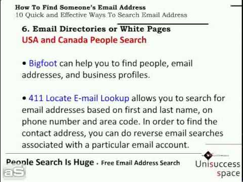 how to obtain someone's email address