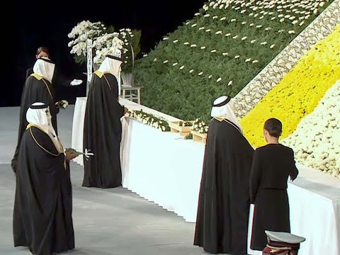 سمو ولي العهد رئيس مجلس الوزراء يشارك في مراسم الجنازة الرسمية لرئيس الوزراء الياباني السابق