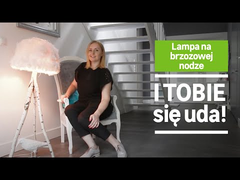 Lampa na brzozowej nodze