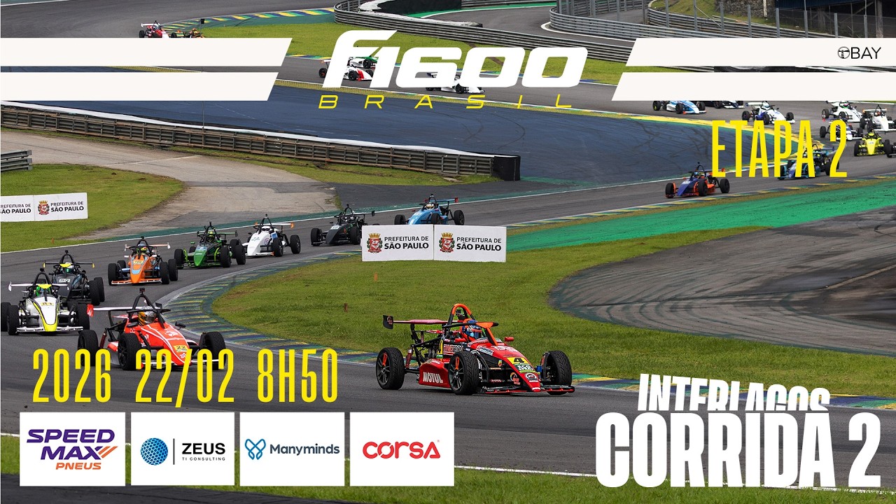 Etapa 02 | 2026 - F1600 - Corrida 2 - Interlagos - AO VIVO
