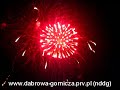Dąbrowa Górnicza Centrum. Noc Sylwestrowo - Noworoczna 2008/2009. Plac Wolności - PKZ. Pokaz sztucznych ogni