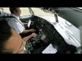 Cockpit video - Boeing 737-200 - landing at windy Cancun, Mexico.